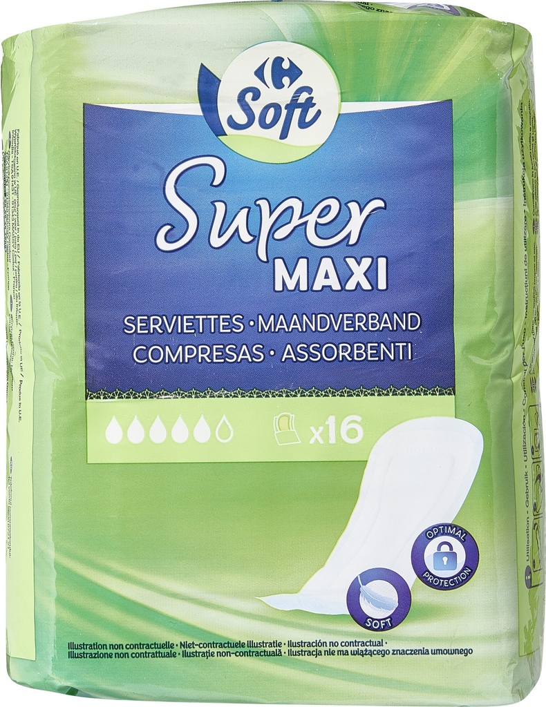 CF Soft Serviettes Super Maxi x16