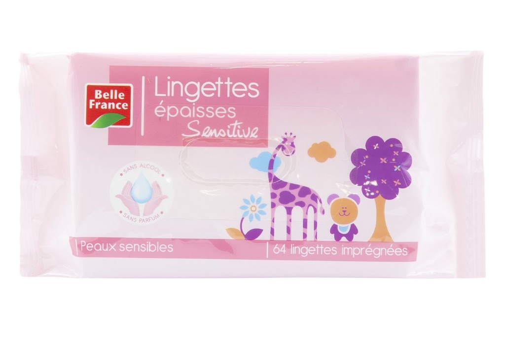 BF Lingettes epaisses sensitive 64