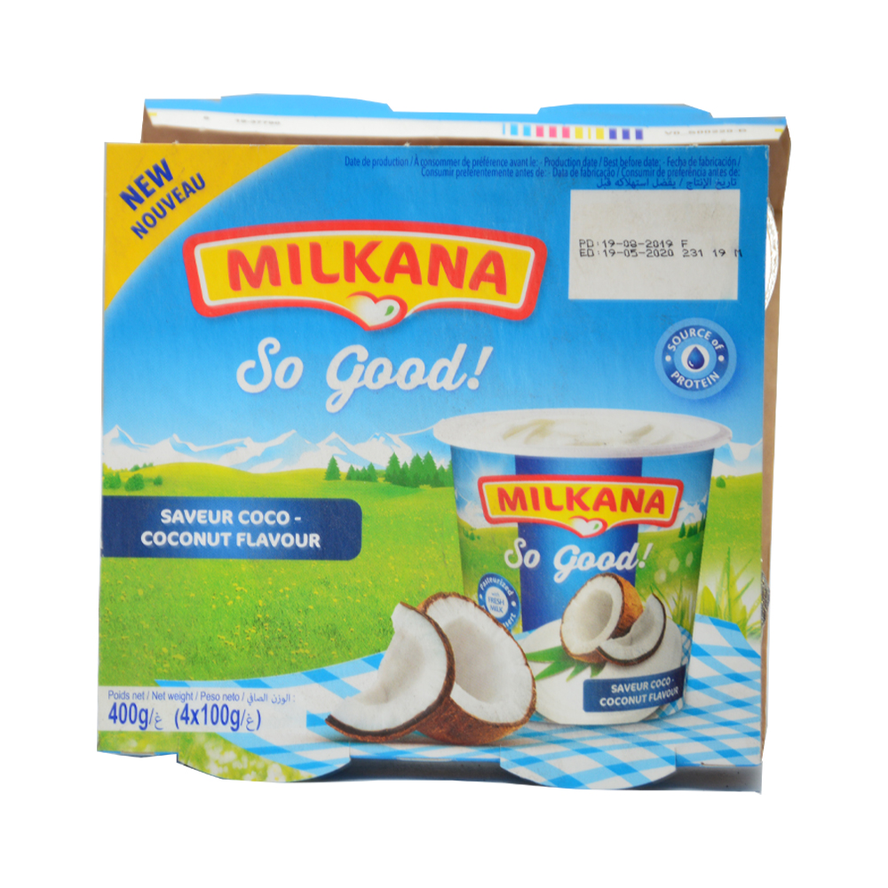 Yaourt Milkana Coco 4x100g