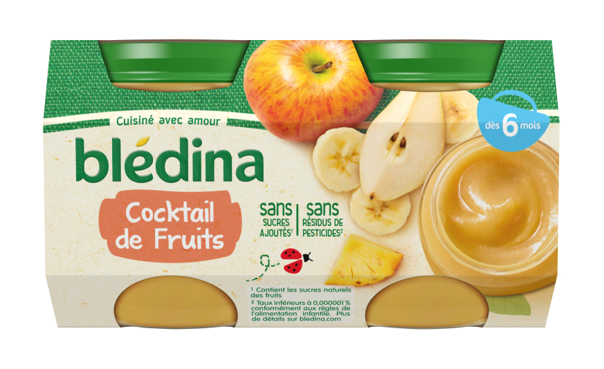 Bédina Petit Pot Cocktail de fruit 130g