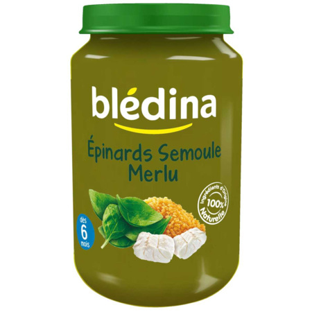 Bédina Epinards Semoule 200g