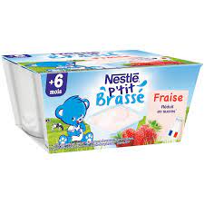 Nestle P'tit Brassé Fraise 4x100g