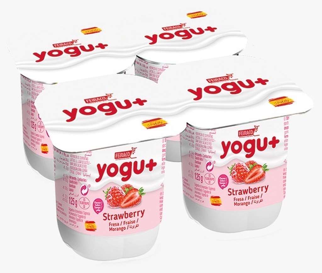 Yaourt yogu Plain sweetened 4x125g