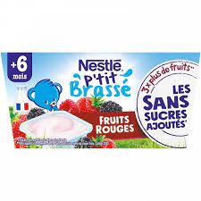 Nestle P'tit Gourmand Fruits Rouges 4x100g